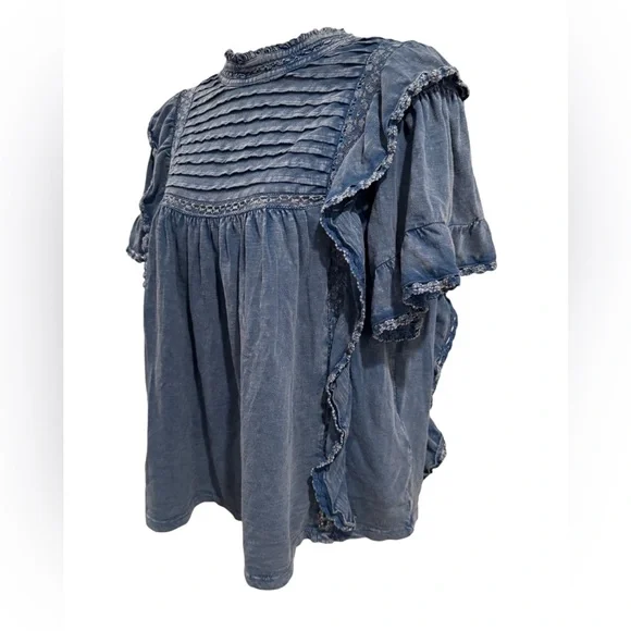 Free People | Le Femme Ruffled Crochet Top - 100%  Cotton - Romantic - Feminine - Picture 5 of 13